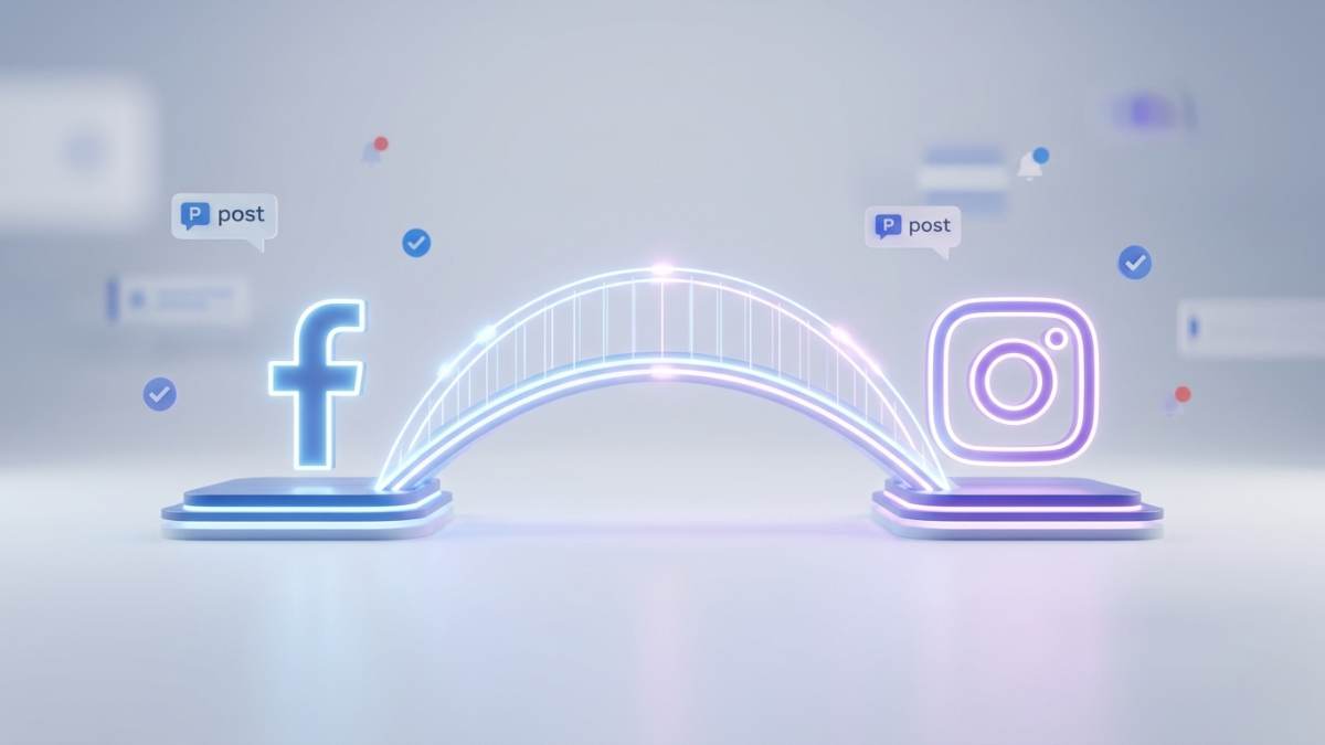Hướng dẫn cách chia sẻ và đồng bộ bài viết từ Facebook sang Instagram trên Meta Business Suite.
