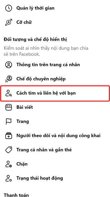 Cách ẩn danh sách bạn bè trên facebook bước chọn cách mọi người tìm và liên hệ