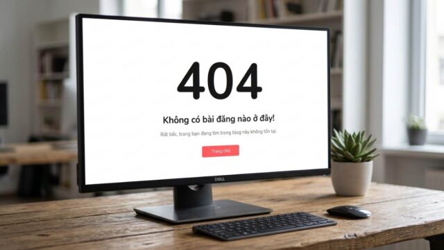 Hình ảnh thực tế một trang thông báo lỗi 404 trên Blogspot