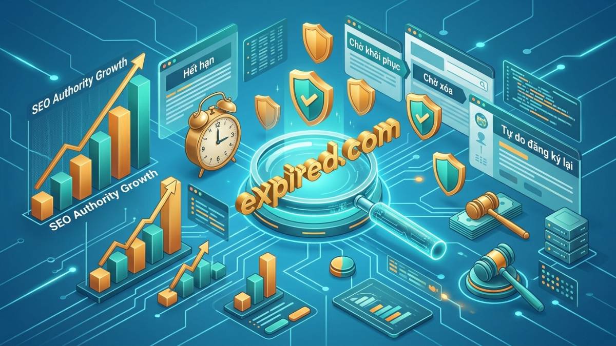 Hình ảnh minh họa cách kiểm tra và săn lùng tên miền hết hạn chất lượng cao cho SEO và đầu tư.