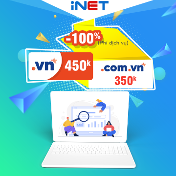 khuyến mãi tên miền inet.vn 450k com.vn 350k