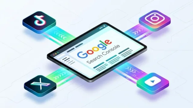 Anh dai dien huong dan ket noi cac kenh mang xa hoi TikTok Instagram YouTube X voi Google Search Console