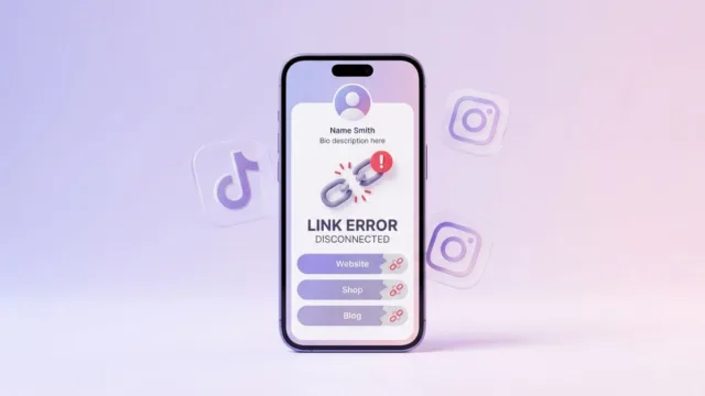 Hình minh họa lỗi Linktree bị lỗi không vào được trên thiết bị di động
