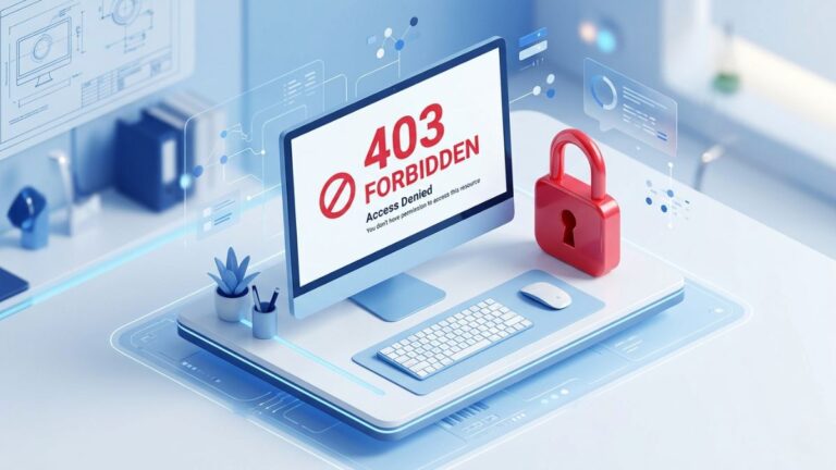Màn hình trình duyệt hiển thị thông báo lỗi 403 Forbidden access denied