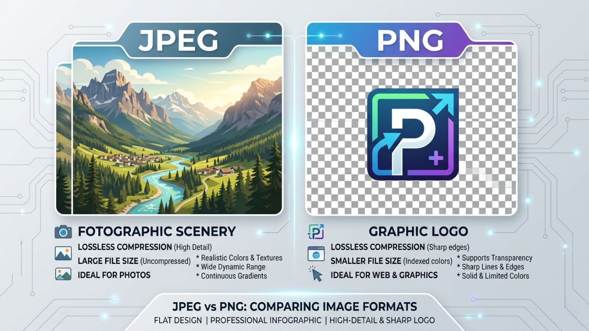 So sánh sự khác nhau giữa định dạng ảnh JPEG và PNG