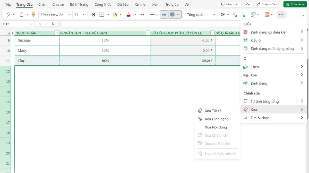 Loại bỏ các định dạng rác ở vùng trống giúp file Excel mượt mà, hết lag.